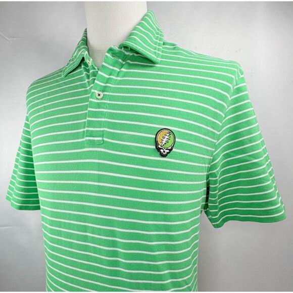 Grateful Dead Steal Your Face Men's Lilly Pulitzer Golf Polo Pima Cotton (M) - Picture 5 of 6